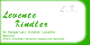 levente kindler business card